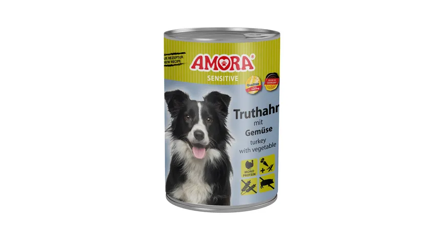 AMORA Sensitive Hundenassfutter Truthahn + Gemüse 400 g