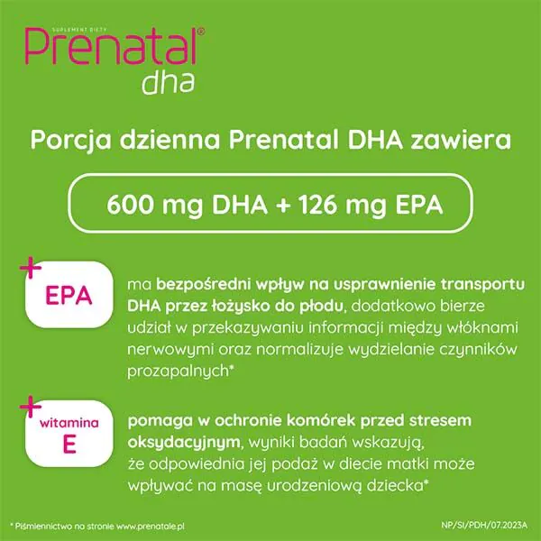 Prænatal DHA, Omega-3 Formel fra begyndelsen af graviditeten til slutningen af amningen, Kapsler