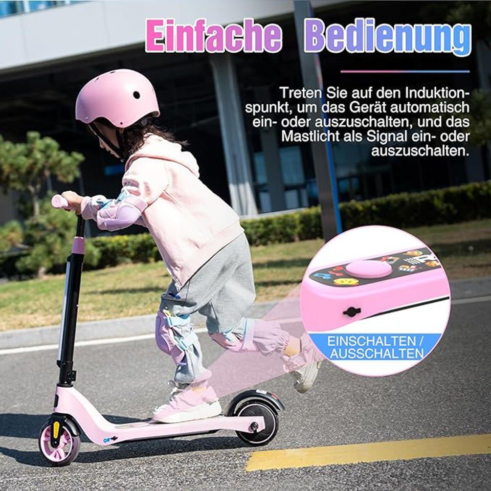 RCB Miniscooter tolles Weihnachtsgeschenk für Kinder von 4-8, 5,5 Zoll Elektroroller, 80,00 W, 8,00 km/h