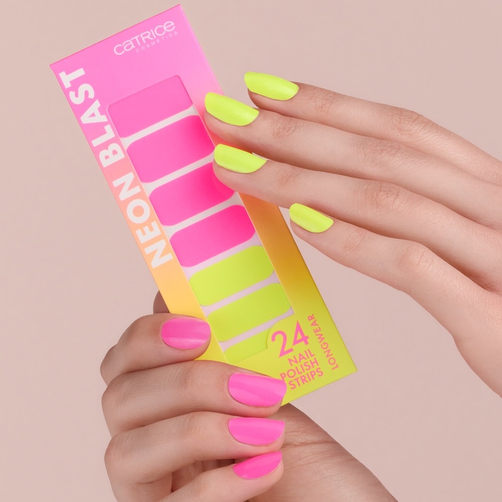 catrice Neon Blast Nail Polish Strips bandes destickers vernis 010 Neon Explosion Stickers pour Ongles