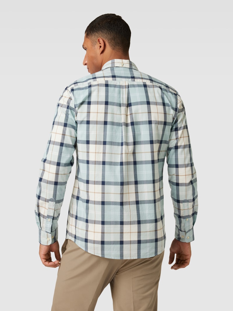 Tailored Fit Freizeithemd mit Tartan-Karo Modell 'RAWLEY' in marineblau