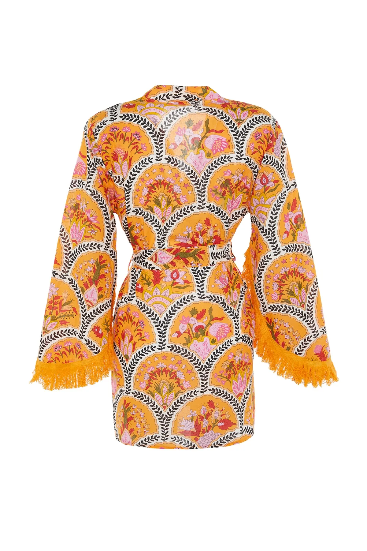 Trendyol Collection  Blumengemusterter Mini-Kimono und Kaftan aus 100 % Baumwolle TBESS23KM00004