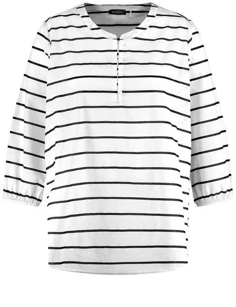 3/4 Arm Bluse aus Baumwoll-Voile