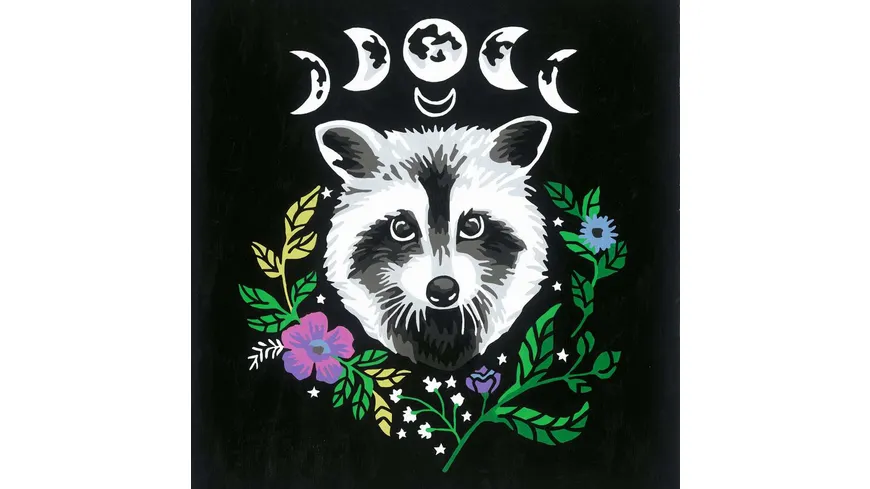 Ravensburger Beschäftigung - CreArt - Malen nach Zahlen – Pixie Cold: Racoon – ab 12 Jahren