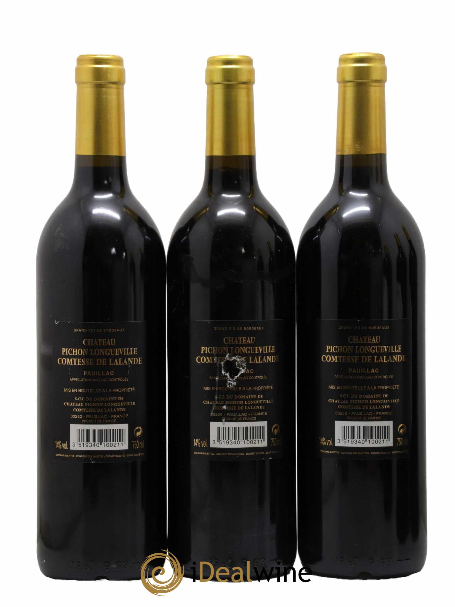 Château Pichon Longueville Comtesse de Lalande 2ème Grand Cru Classé  2010 - Lot de 6 Bouteilles
