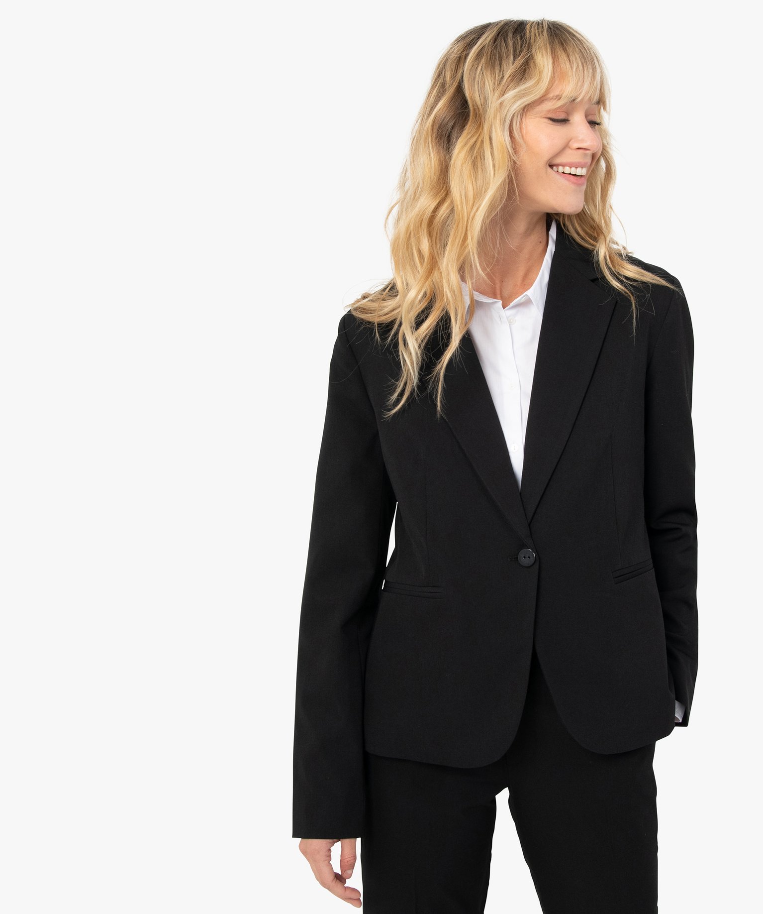 Veste femme unie fermeture 1 bouton | GEMO