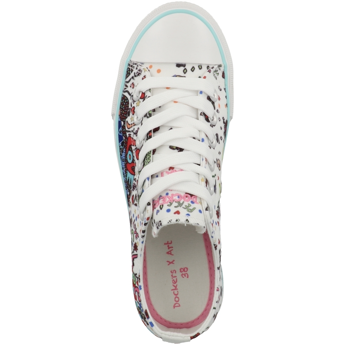 Dockers by Gerli 38AY696 X Art Limited Edition Sneaker Low weiss