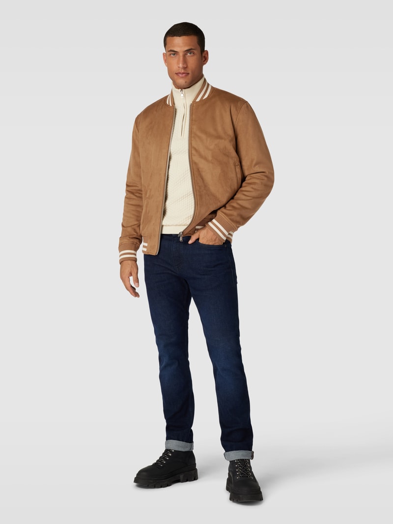 College-Jacke mit Eingrifftaschen Modell 'Bubar' in camel