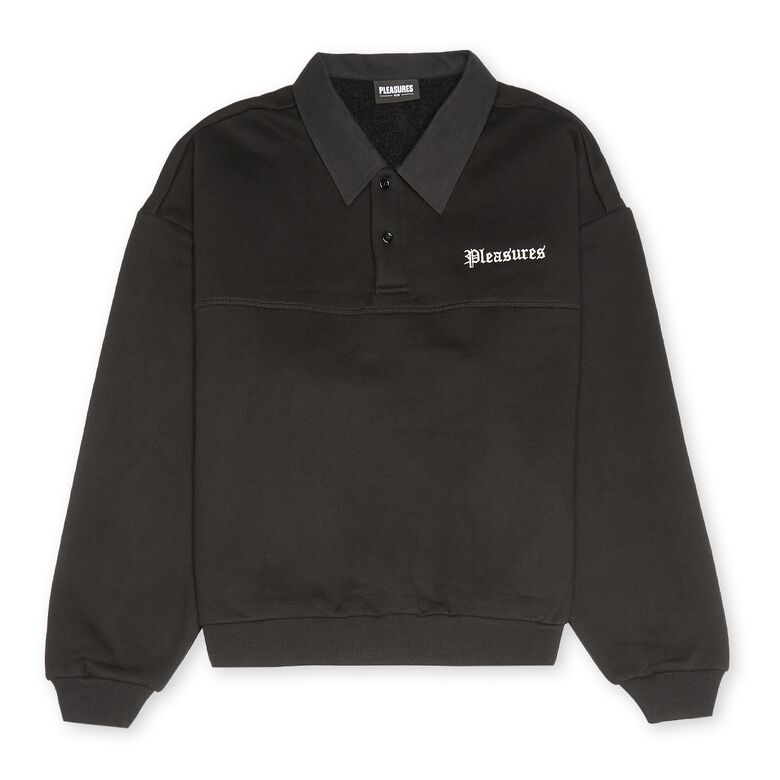 Pleasures Tweak Polo Sweatshirt Black