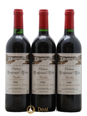 Pauillac Château Montgrand Milon 2000 - Lot de 3 Bouteilles