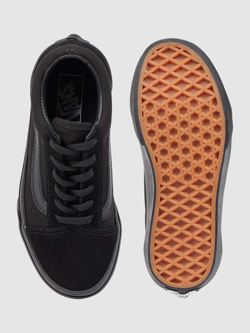 Sneaker aus Leder und Textil Modell 'Old Skool' in schwarz