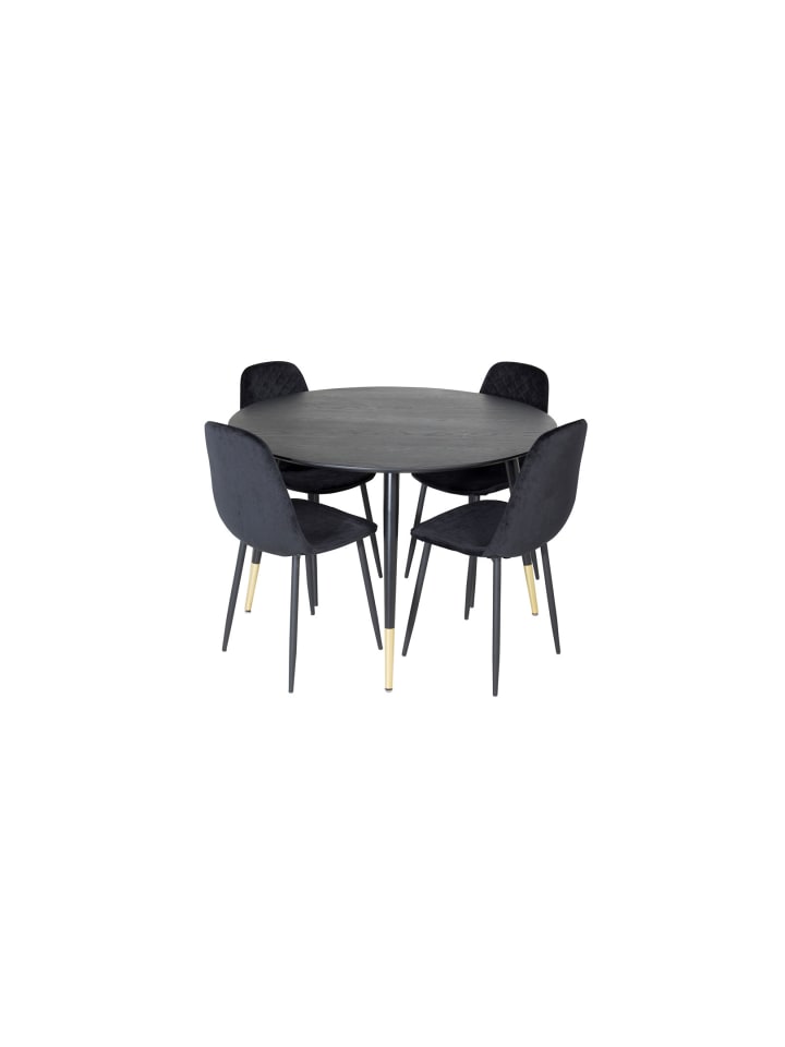 ebuy24 Essgruppe Dipp 12 Schwarz 115 x 115 cm günstig kaufen onesize