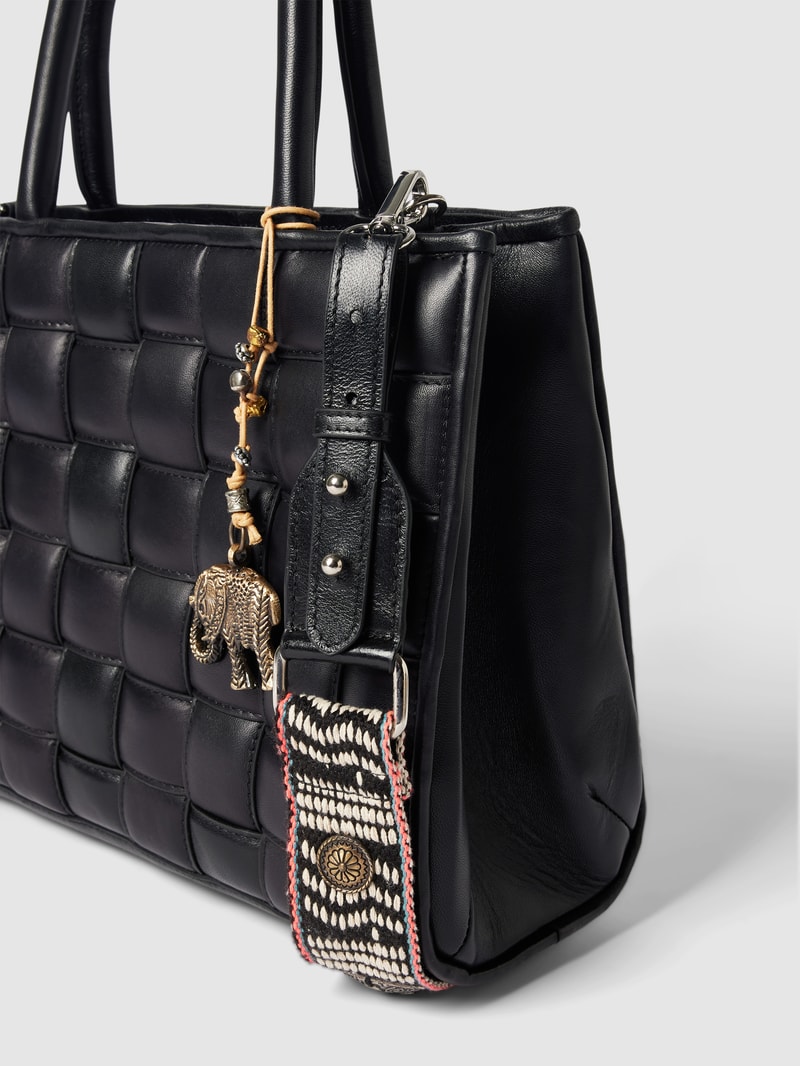 Tote Bag in Flecht-Optik Modell 'BOOKTOTE' in schwarz