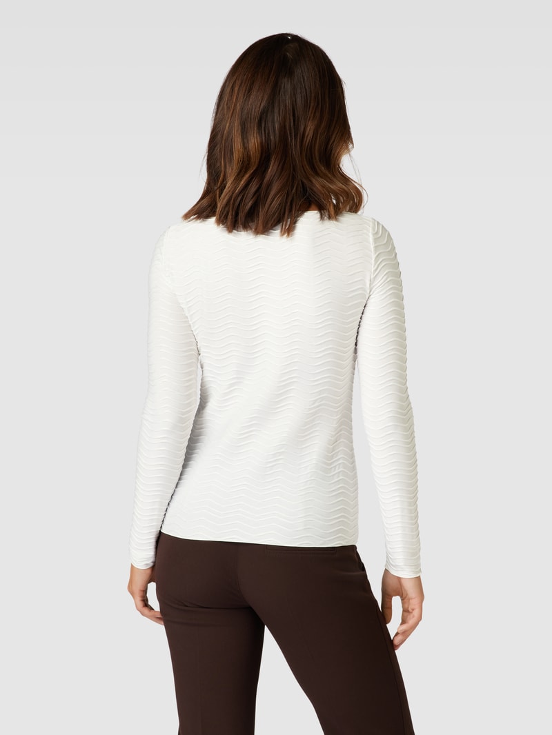 Longsleeve mit Strukturmuster in offwhite