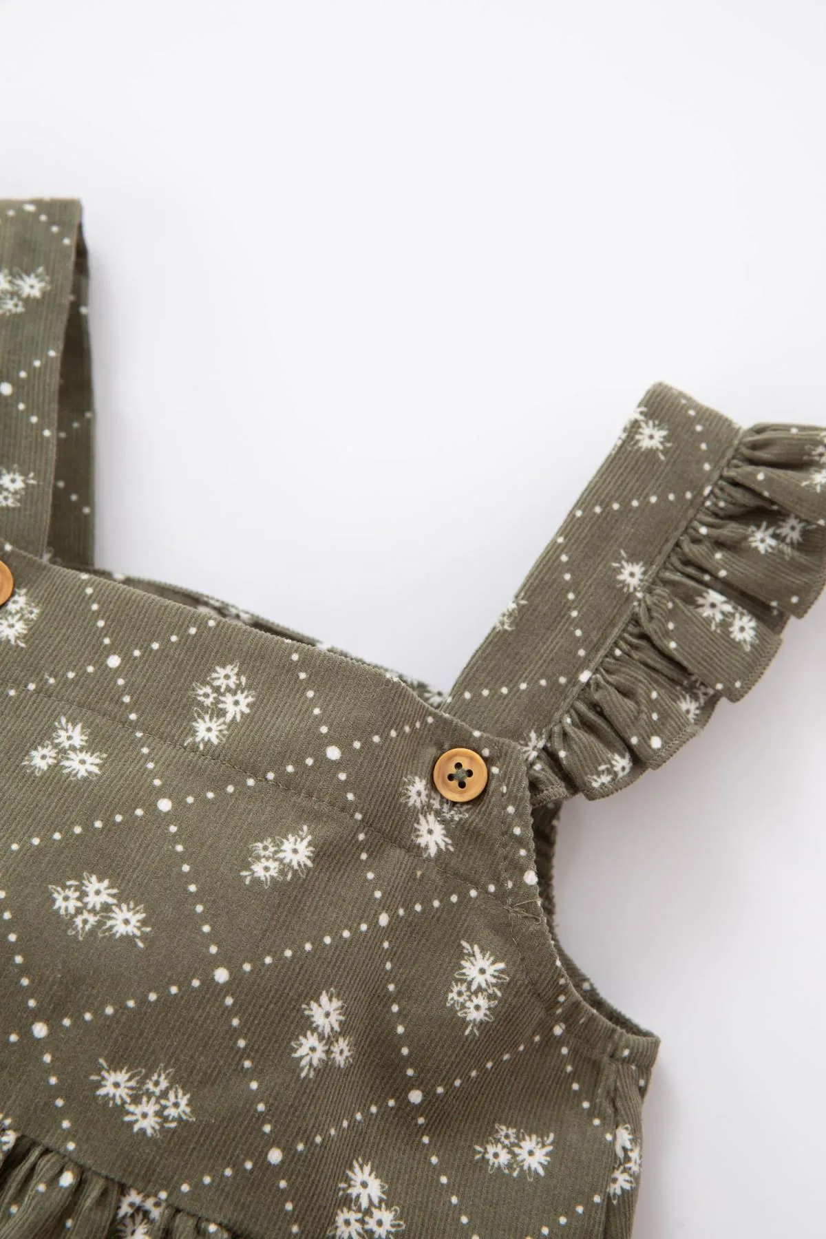 DeFacto  Geblümtes Langarm-T-Shirt-Cordkleid für Mädchen im 2er-Set
