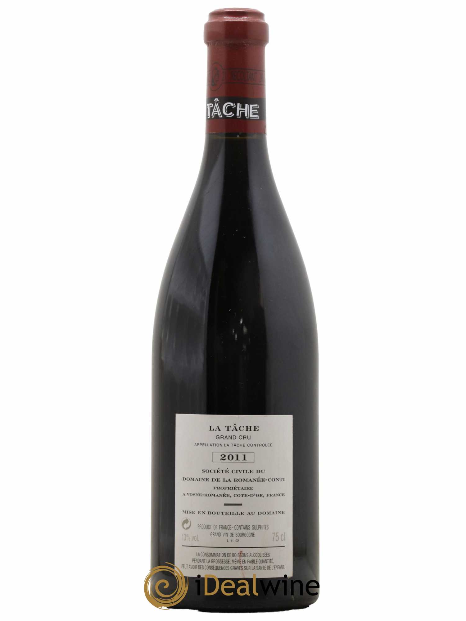 La Tâche Grand Cru Domaine de la Romanée-Conti  2011 - Lot de 1 Bouteille