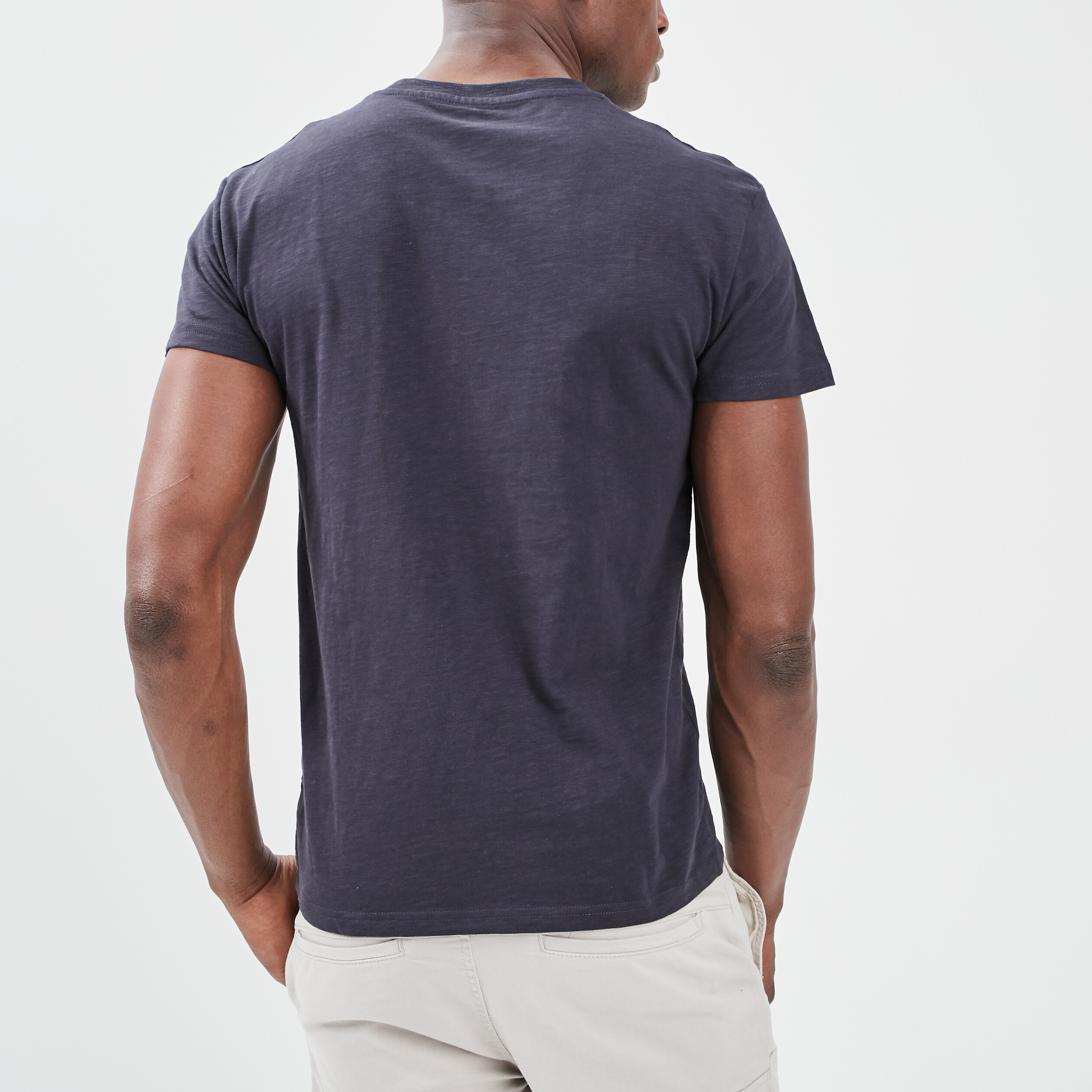 T-shirt manches courtes bleu marine homme | La Halle