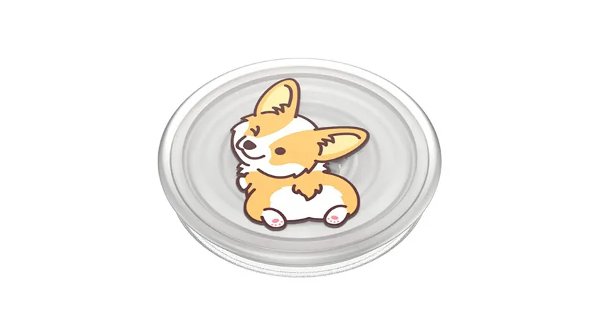 PopGrip PlantCore™ - ausziehbarer Handy-Griff Handyhalter - Cheeky Corgi