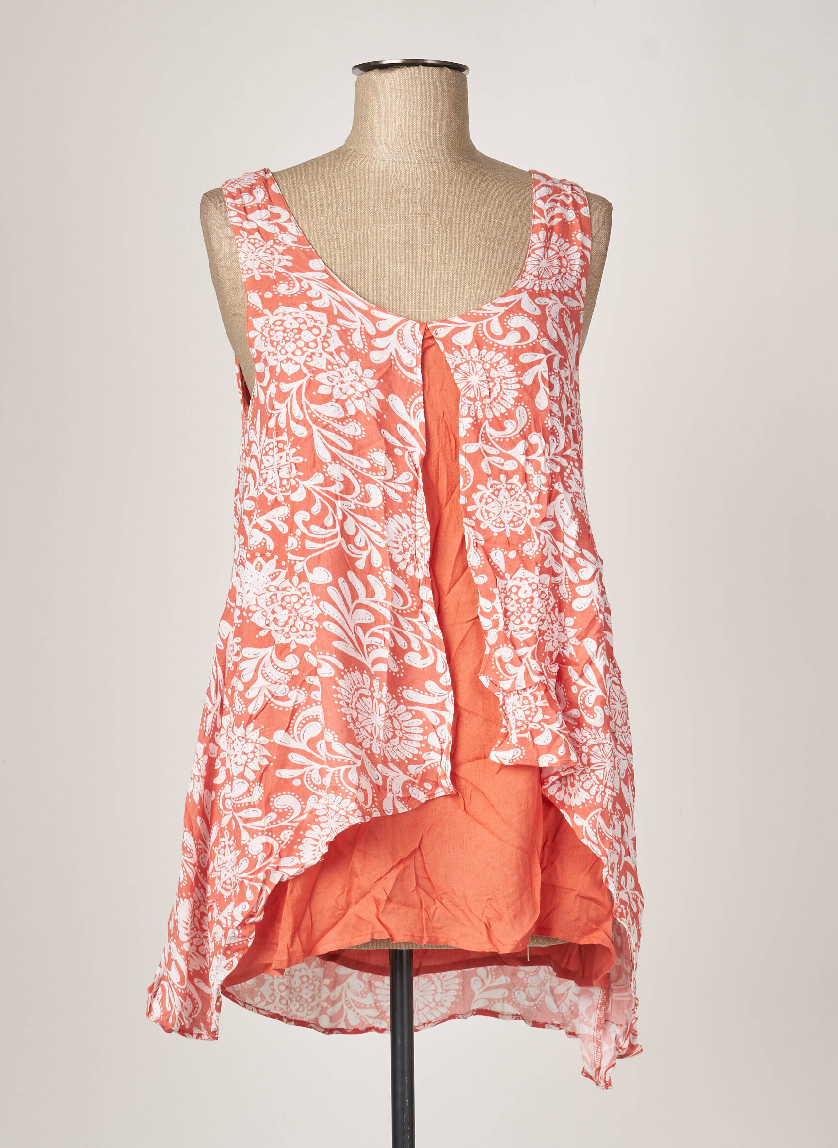 Goubi Tuniquesansmanche Femme couleur orange