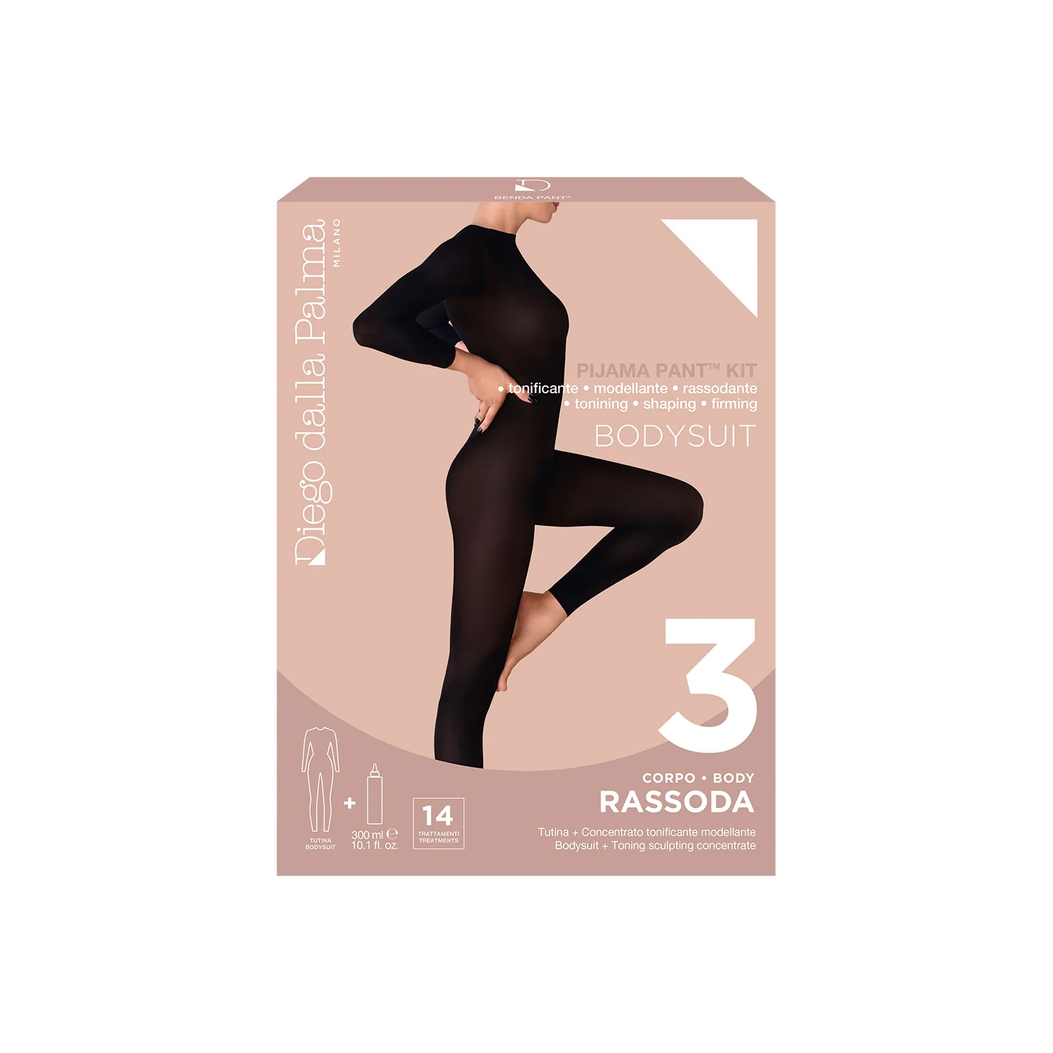 3. testápoló vonal. Feszesítők - PIJAMA PANT™ KIT - Övek és tapaszok, Cellulit elleni koncentrátum, Feszesítő testápoló krém, Testápoló szett