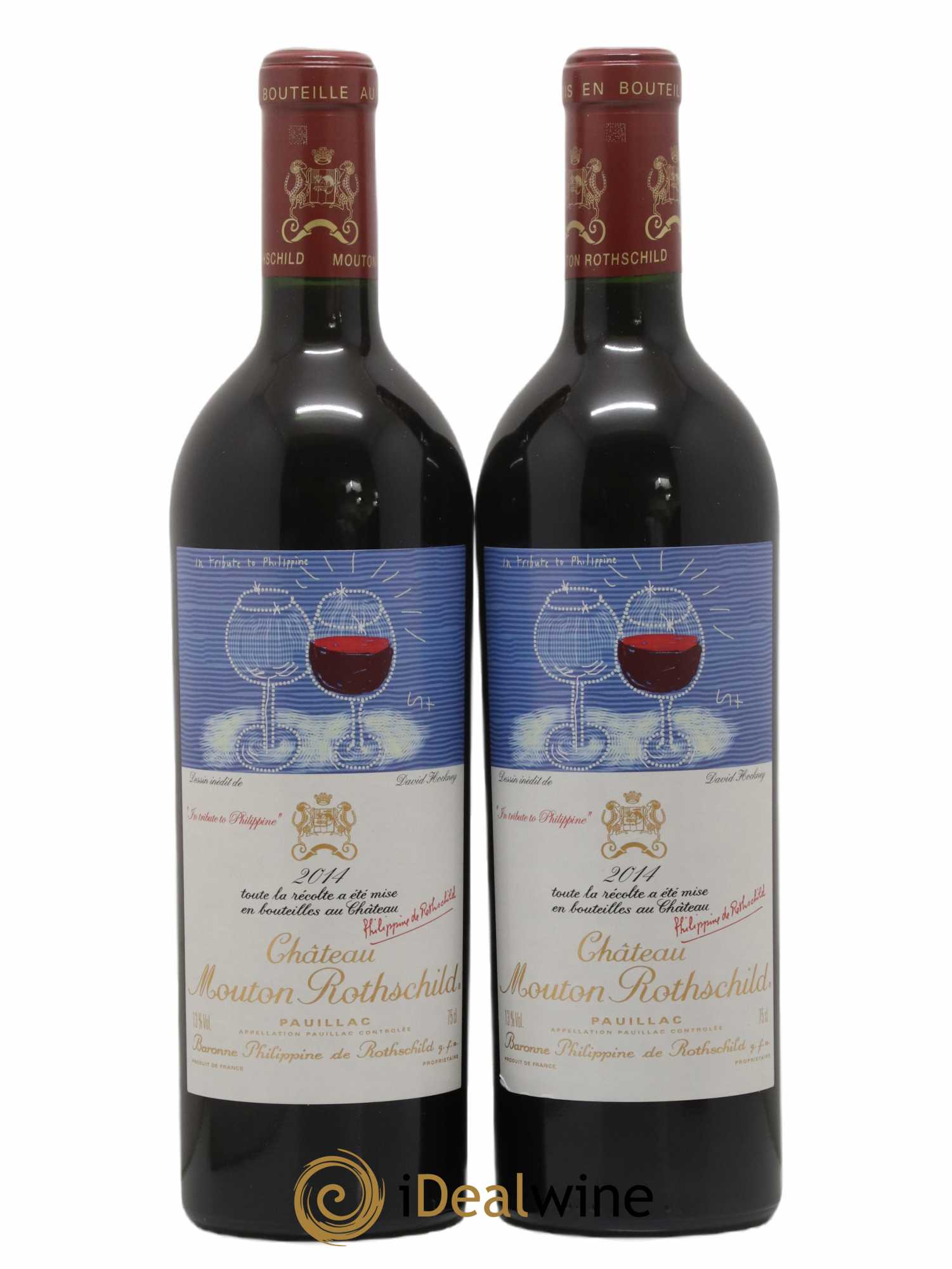 Château Mouton Rothschild 1er Grand Cru Classé  2014 - Lot de 2 Bouteilles