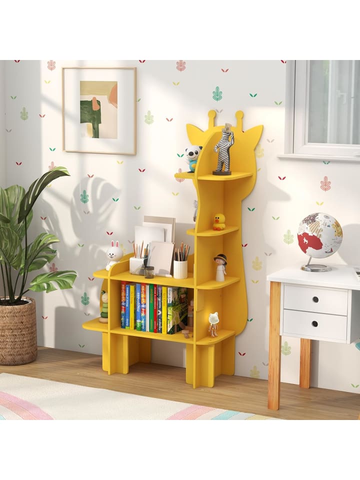 COSTWAY Kinderregal 4 Ebenen in Gelb günstig kaufen onesize