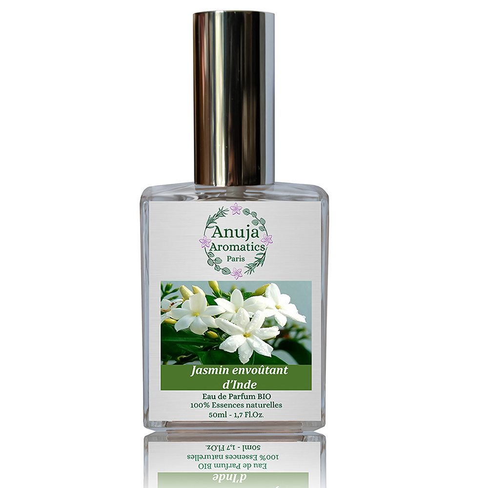 anuja aromatics Jasmin Envoûtant d'Inde Eau de Parfum Bio aux Essences 100 % Naturelles