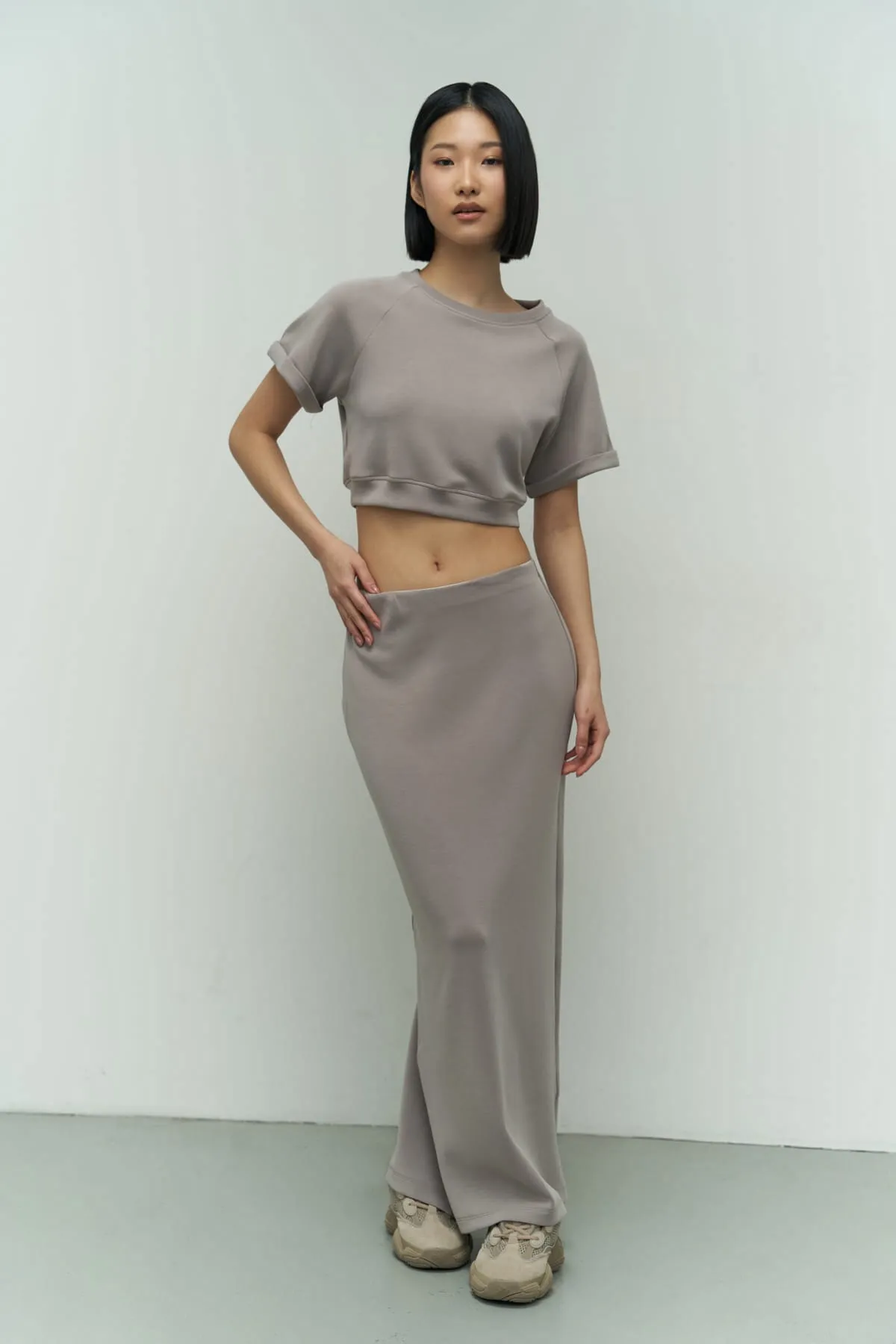 MAİ COLLECTİON  Paloma Nerz-Crop-Rock-Set