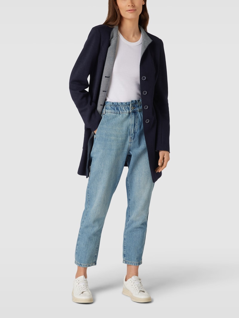Blazer mit Stehkragen in marineblau