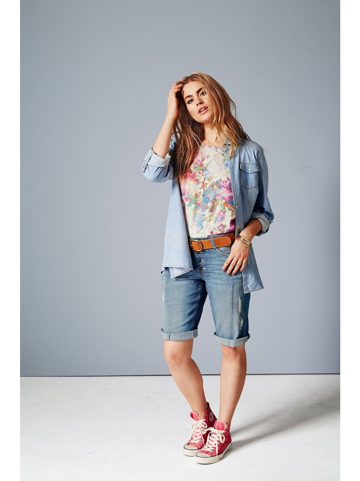 sheego Jeans-Bermudas in light blue Denim günstig kaufen