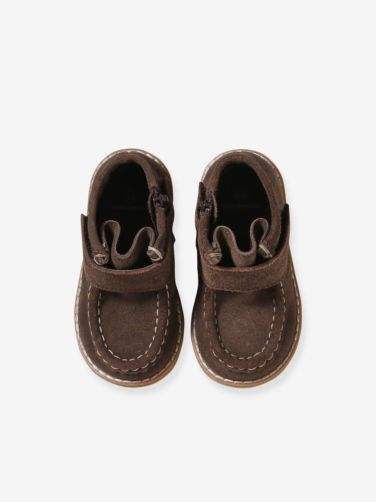 Vertbaudet Baby Klett-Boots - braun