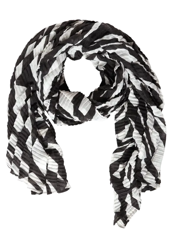 Street One Plissée Schal mit Print