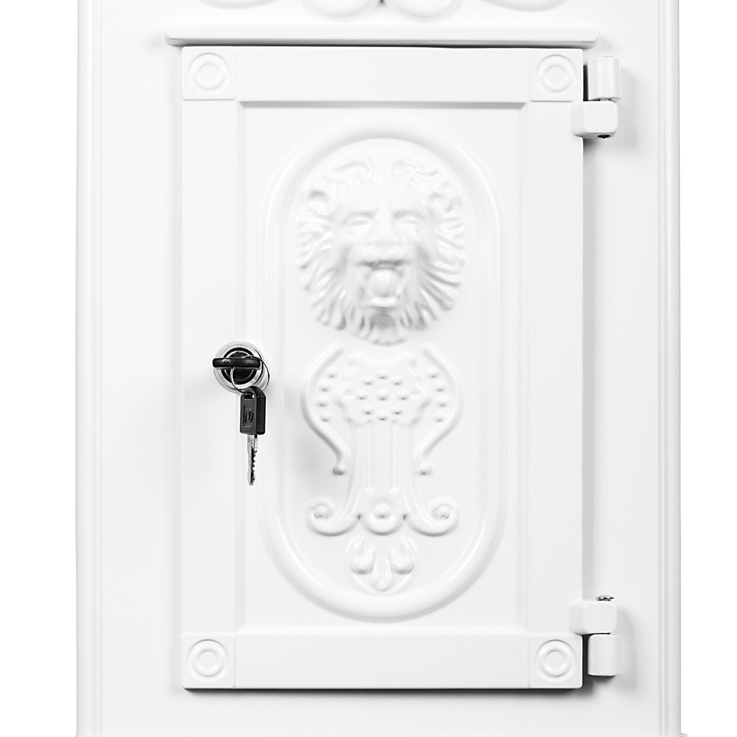 STILISTA Briefkasten Antiker englischer Standbriefkasten (inkl. 2 Schlüssel), Säulenbriefkasten, 102,5 cm, Guss-Aluminium, wetterfest, Farbwahl