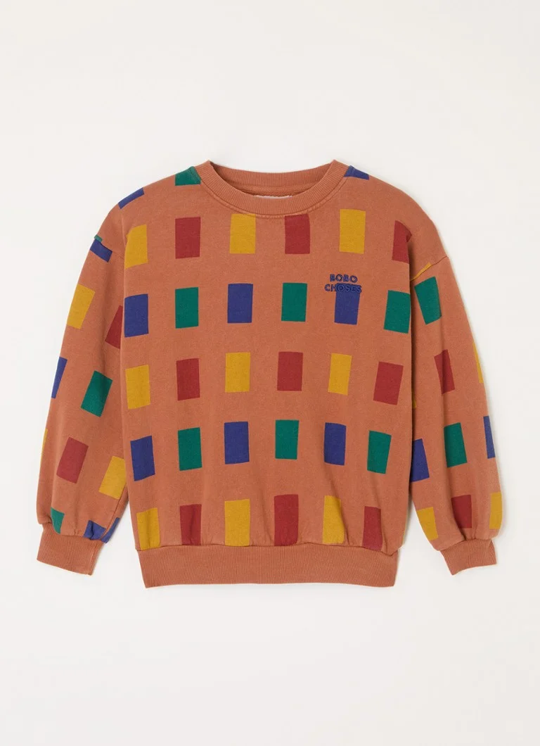 Pulover BOBO CHOOSE Color Game din bumbac organic tricotat fin
