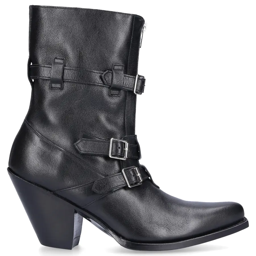 Celine - Bikerstiefel MEDIUM BOOT Zierschnalle schwarz - schwarz