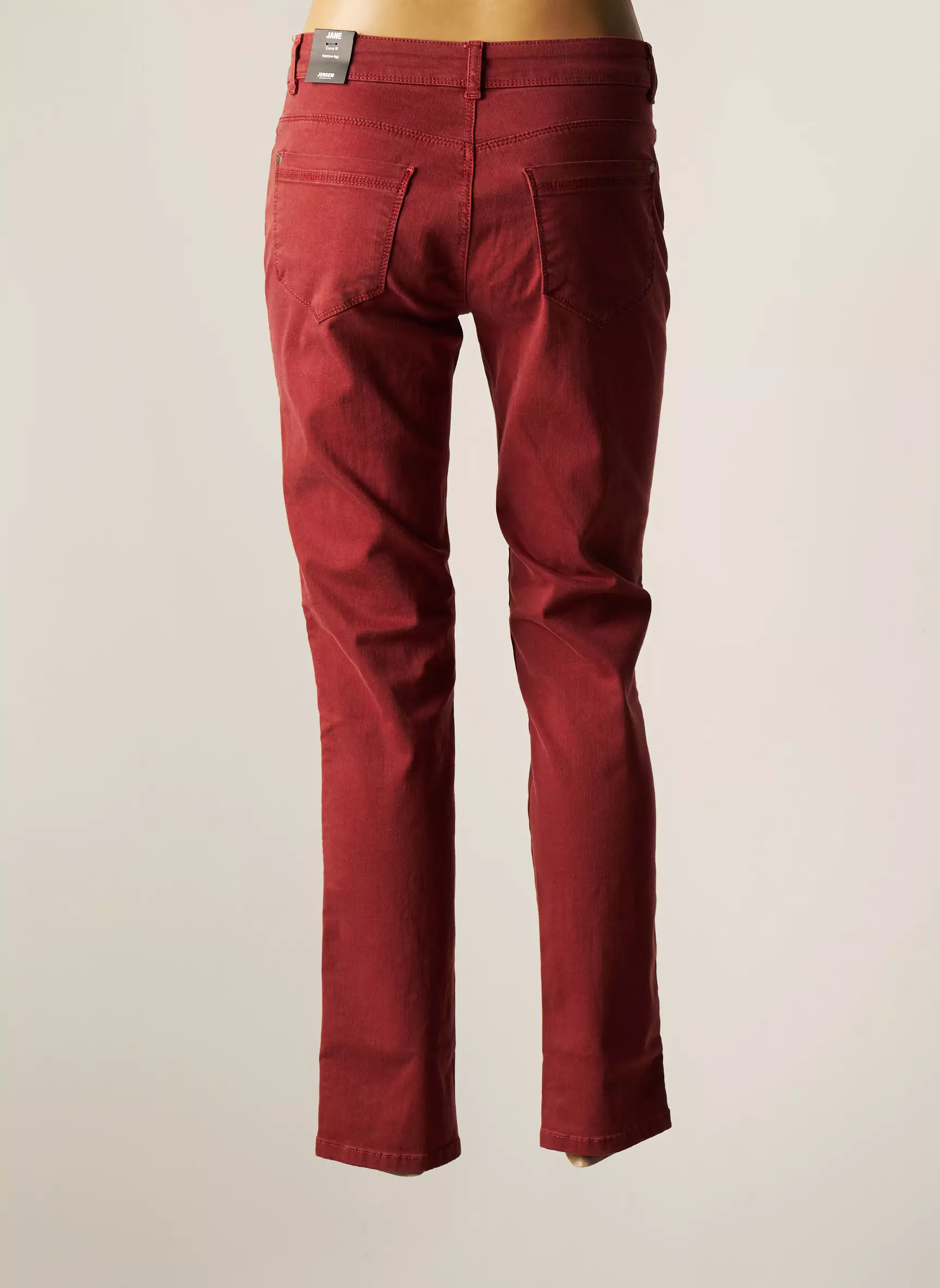 Jensen Pantalons Slim Femme couleur rouge