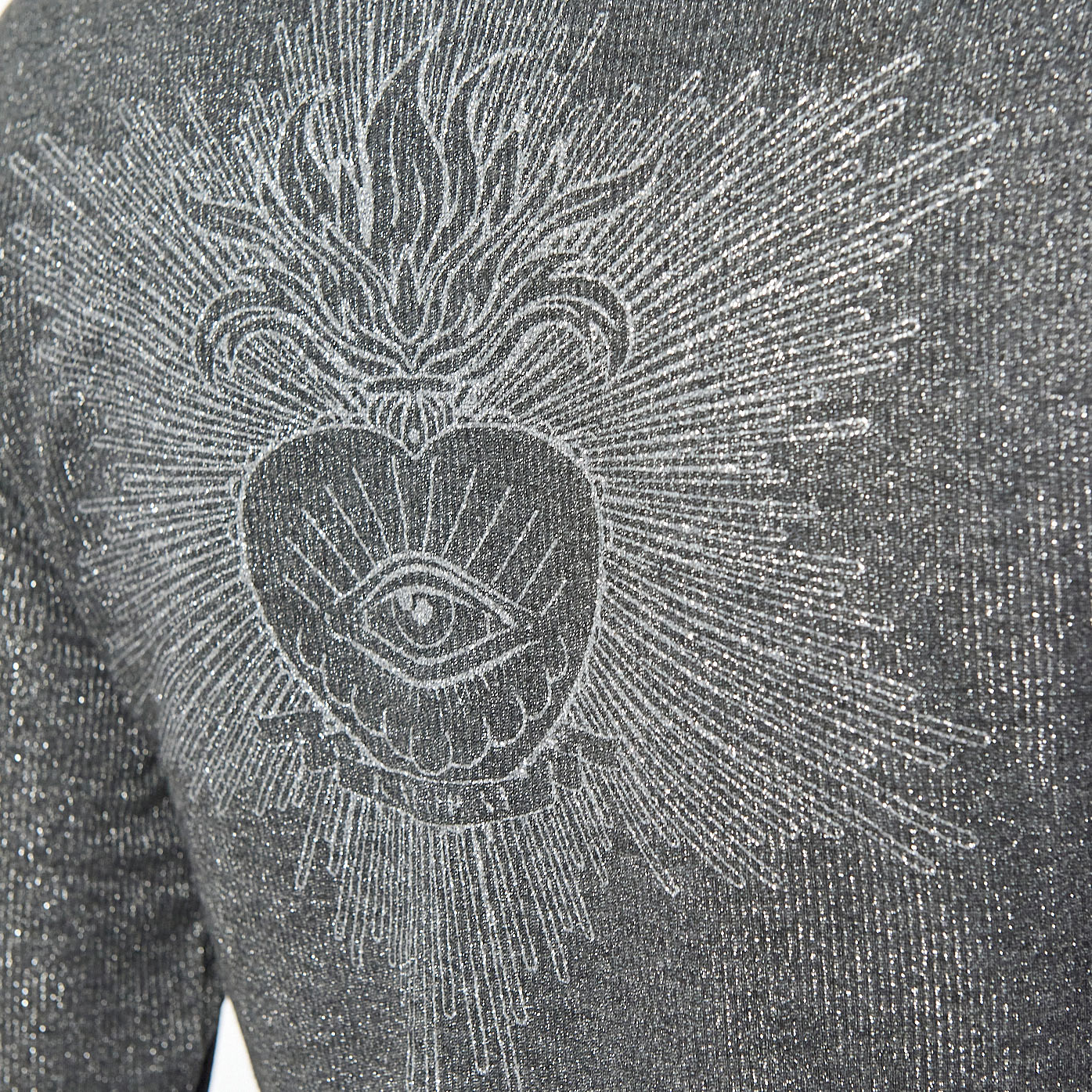 FERGY  T-shirt gris pailleté Femme
