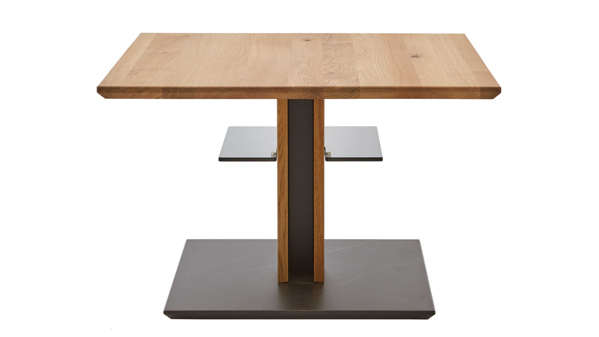 Couchtisch 5327 Glas Eiche 70 cm