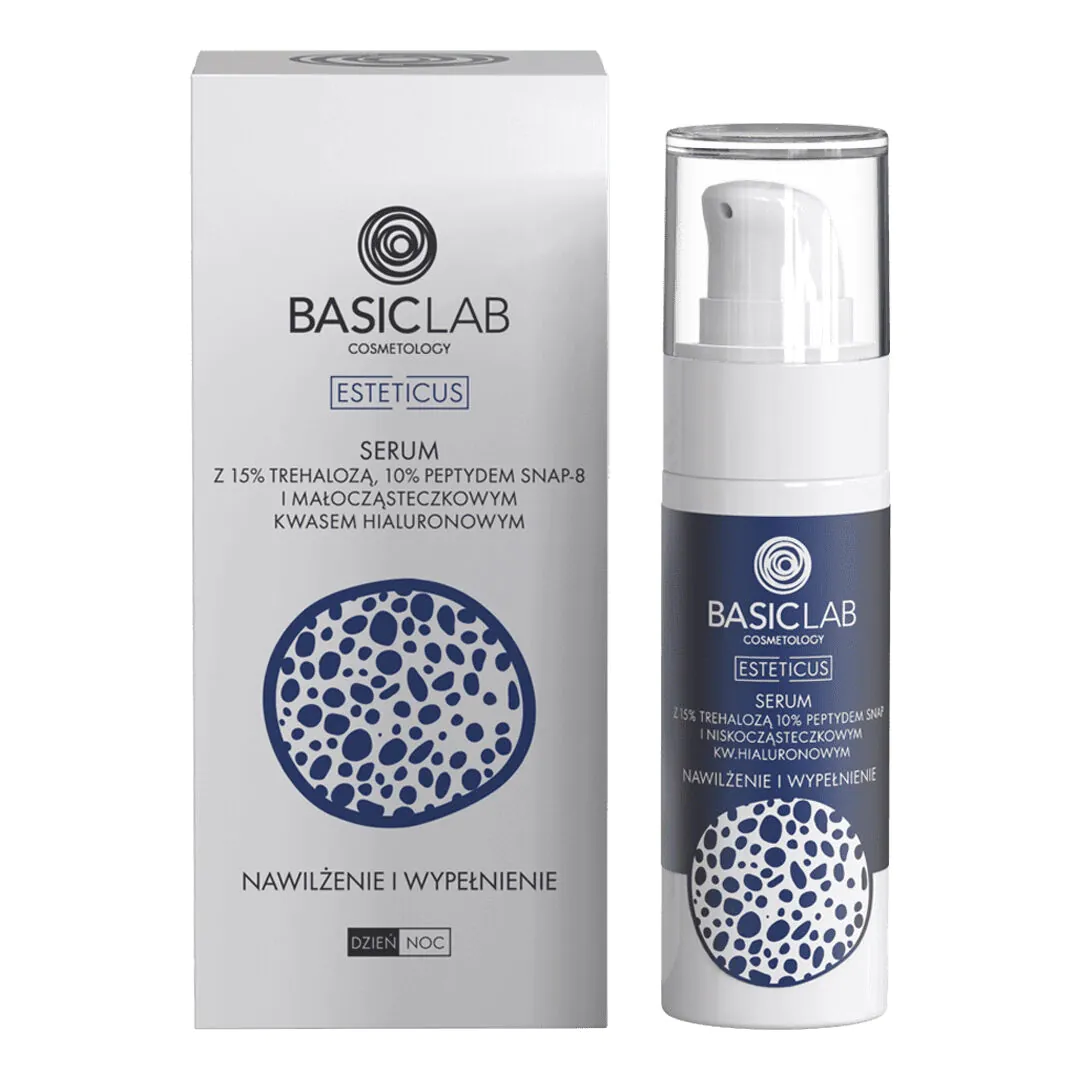BasicLab Esteticus serum 15% trehaloze, 10% Snap-8 peptida, hijaluronska kiselina