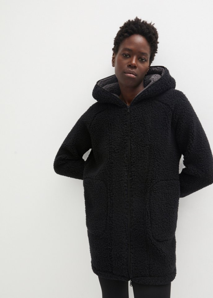 Teddy-Fleece Jacke, Oversized