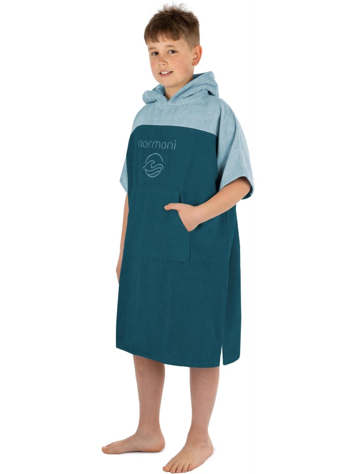 normani Kinder Badeponcho Puwai in Petrol günstig kaufen