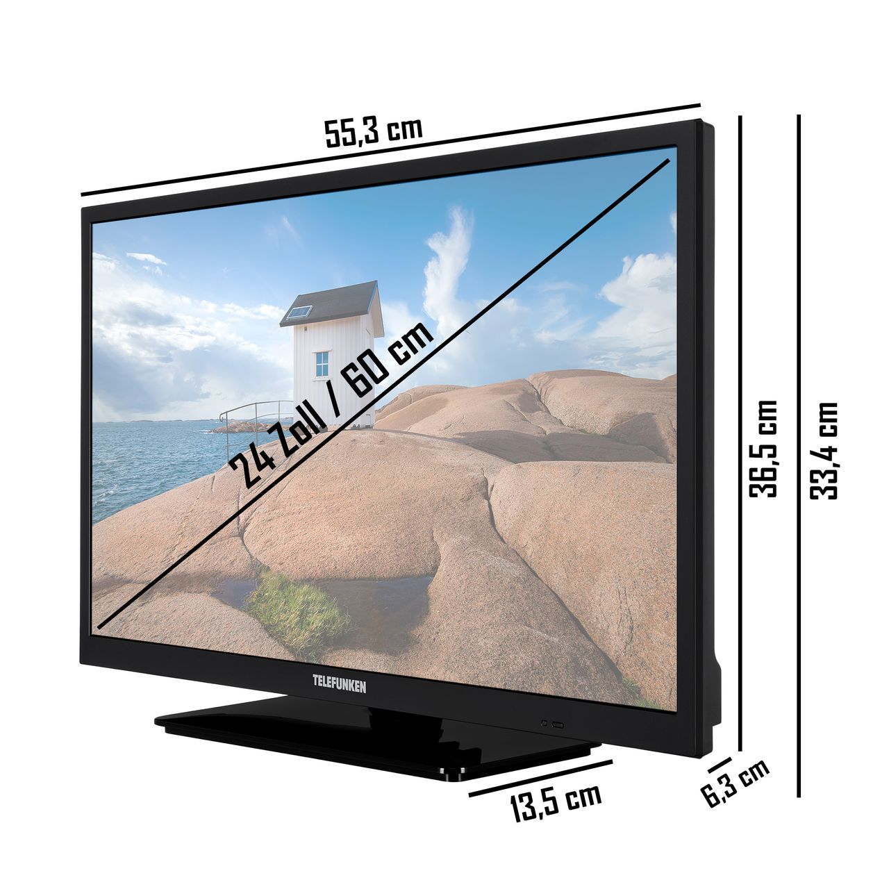 Telefunken XH24SN550MV 24 Zoll Fernseher/Smart TV (HD Ready, Triple-Tuner, 12 Volt) - 6 Monate HD  inkl.