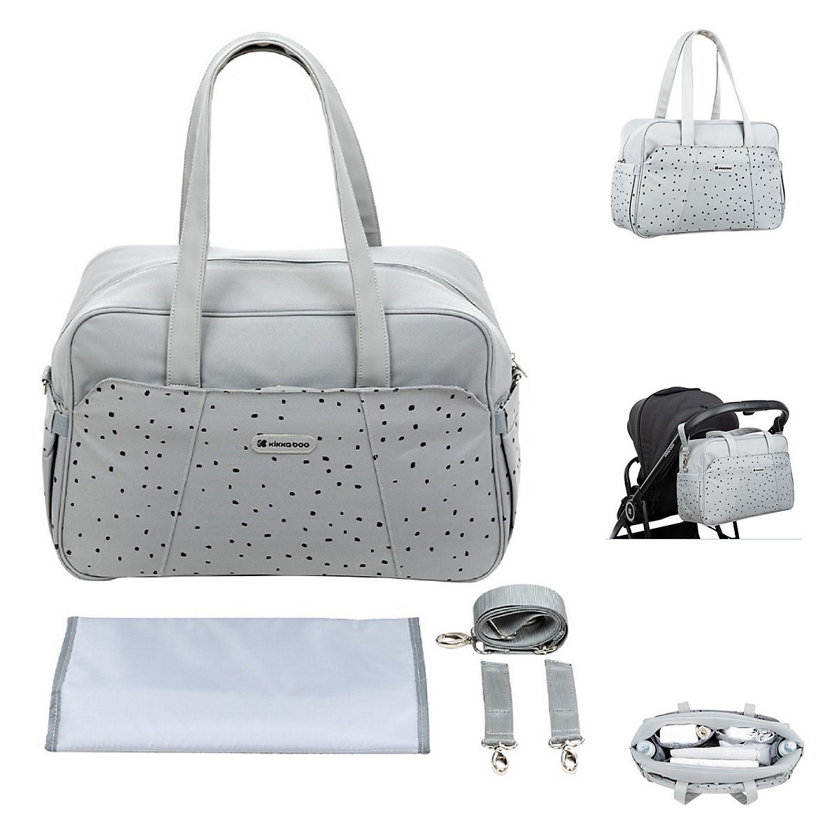 Wickeltasche Chelsea mit Wickelunterlage, Seitentaschen, Thermofach Wickeltaschen