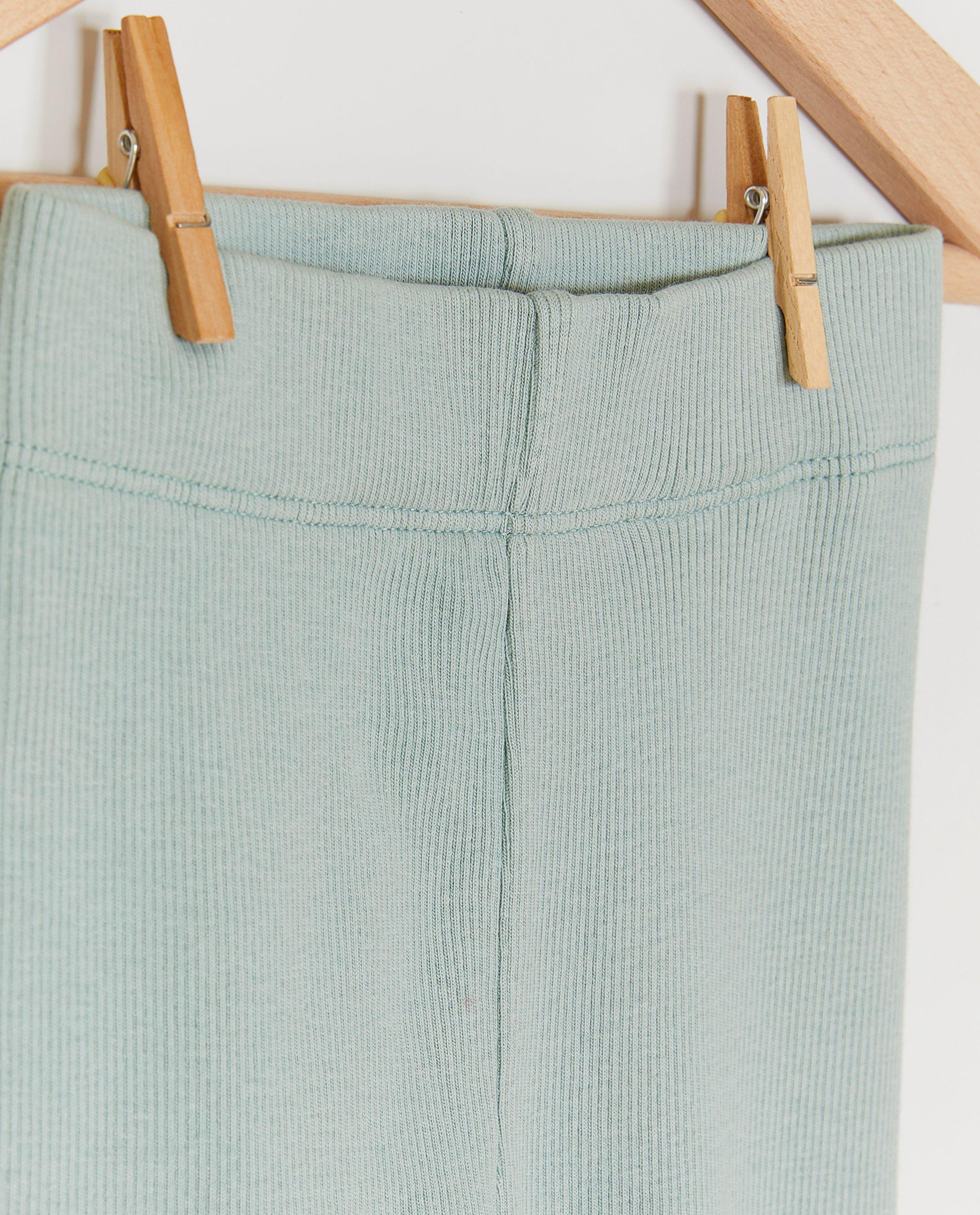 Cuddles and Smiles leggings finom bordás mintával khaki színben