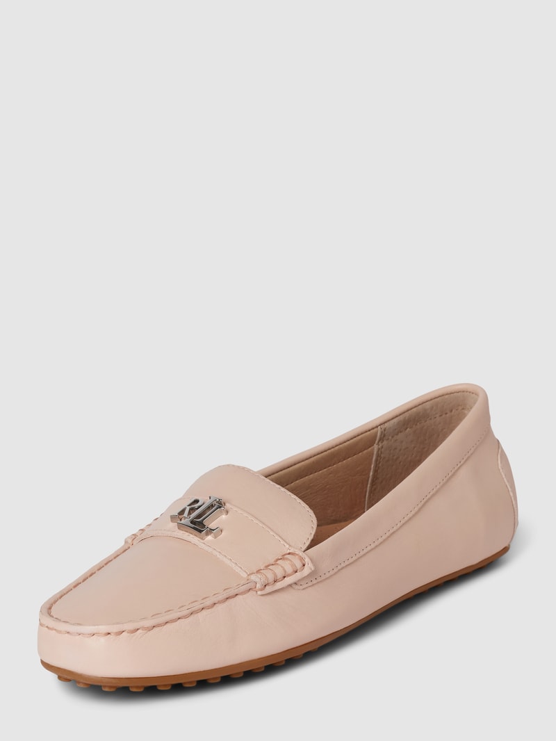 Penny-Loafer mit Label-Applikation Modell 'BARNSBURY' in hellrosa