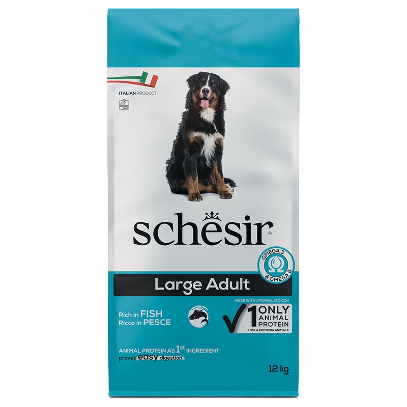Schesir Dog Large Adult mit Fisch