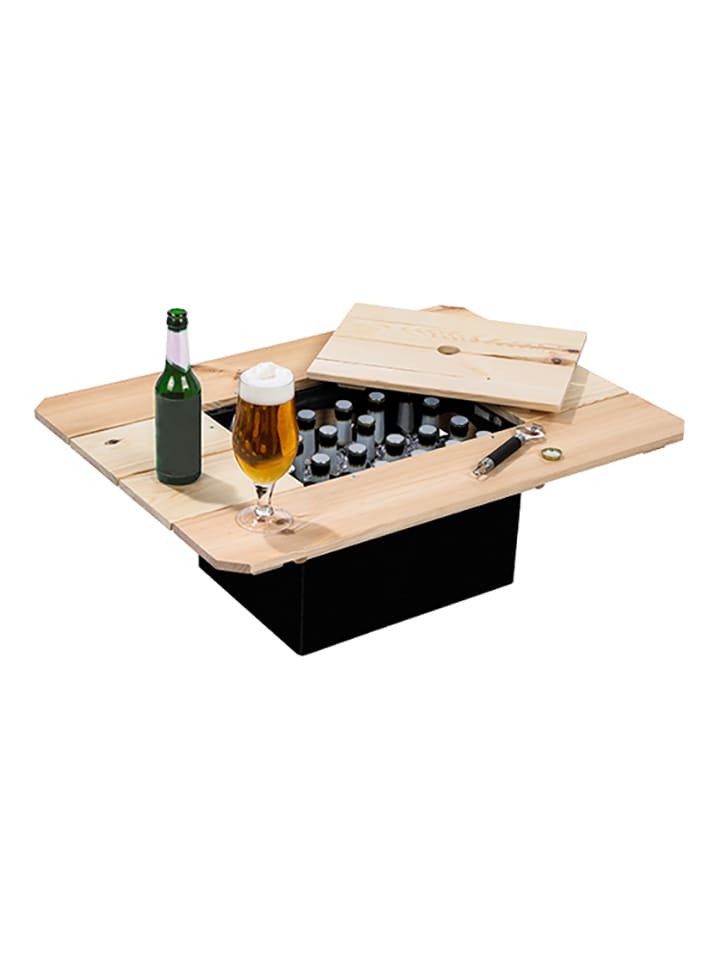 Nature Fellow Bierkasten-Tischplatte in Natur/ Schwarz - (B)79 x (H)10,5 x (T)57,5 cm günstig kaufen onesize