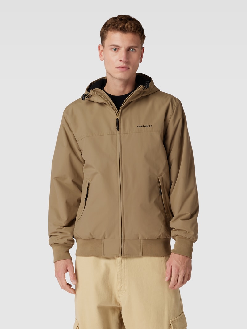 Jacke mit Label-Stitching Modell 'SAIL' in beige
