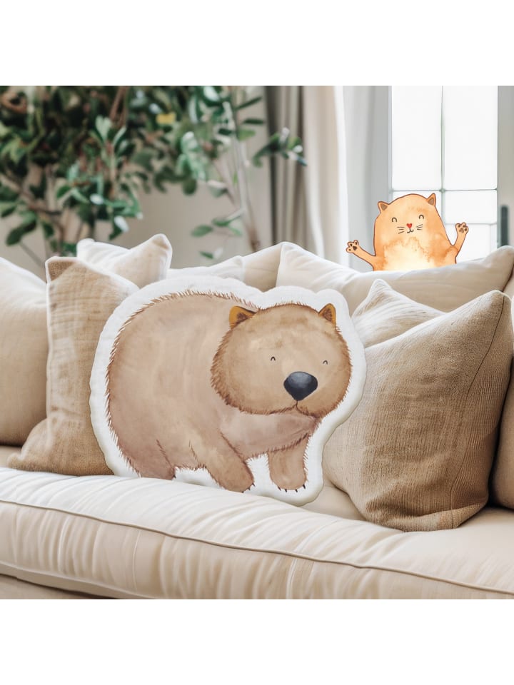 Mr. & Mrs. Panda Kissen Kuscheltier Wombat ohne Spruch in Weiß günstig kaufen