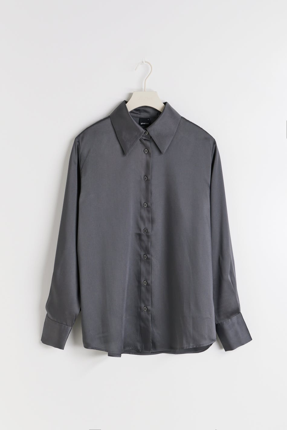 Oversized satin shirt